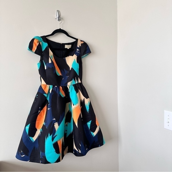 ANTHROPOLOGIE Fit-and-Flair Pinion Dress by Moulinette Soeurs (Size:0) - Picture 5 of 11